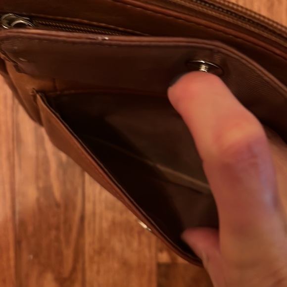 Fossil Brown Leather Shoulder Bag Purse Women’s OS - Picture 7 of 9